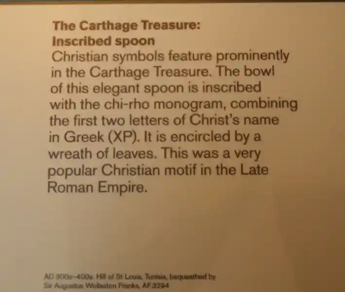 Chi-rho symbol, The Carthage Treasure: Spoons and patera